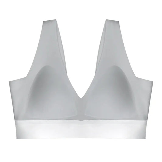 minimalist - v-neck bra ( grey ) - KISS AND MAKEUP