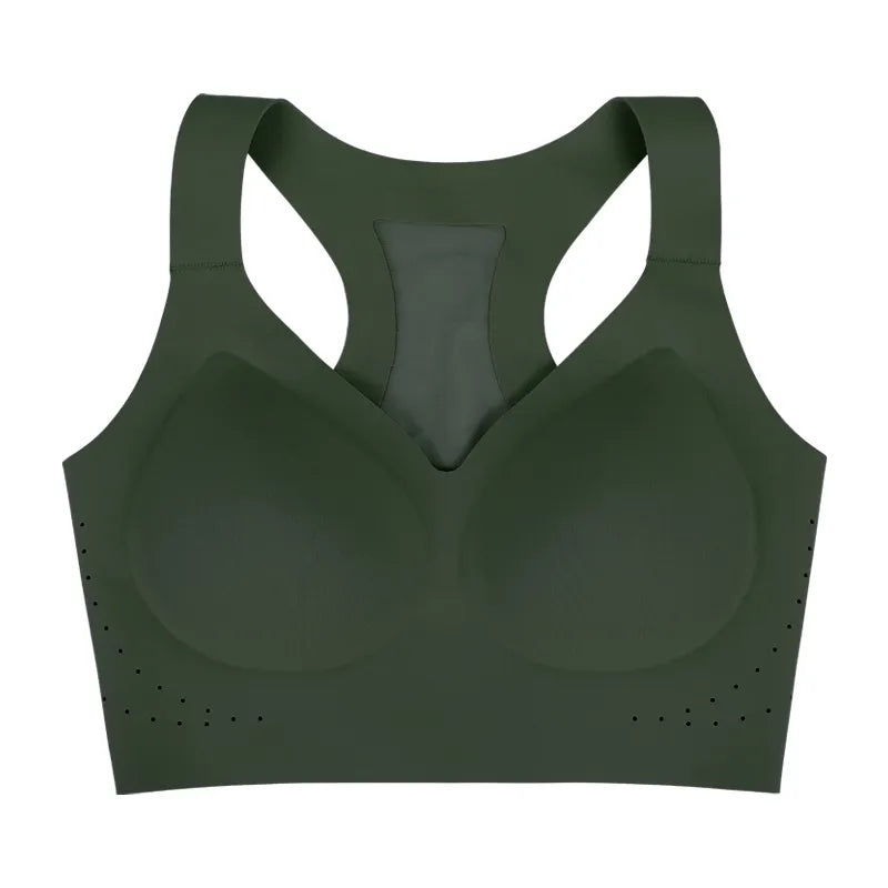 seamless sports bra ( hunter green ) - KISS AND MAKEUP