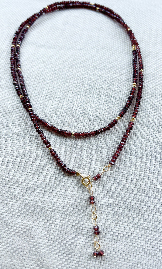 leia nova | garnet - wrap bracelet
