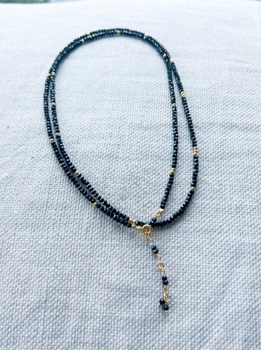 leia nova | black onyx - wrap bracelet