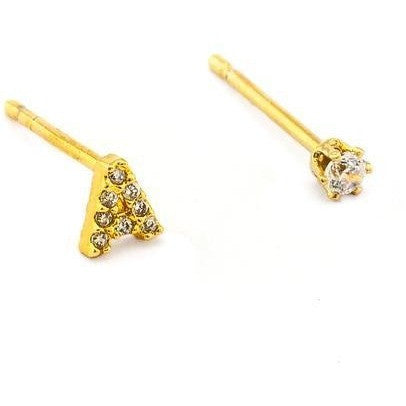 tai | cz initial crystal earring - KISS AND MAKEUP