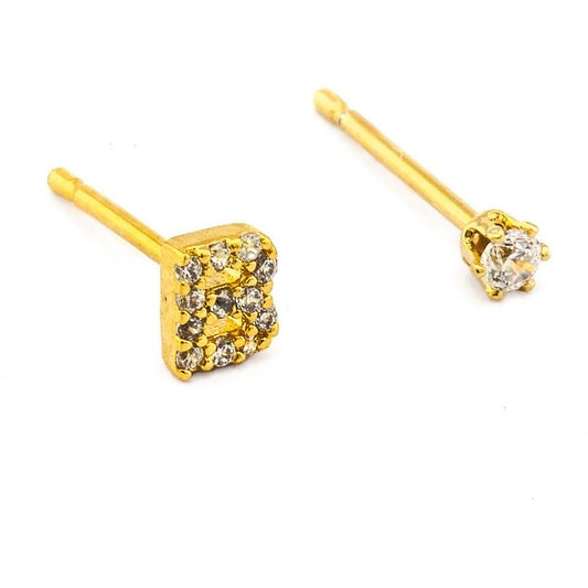 tai | cz initial crystal earring - KISS AND MAKEUP