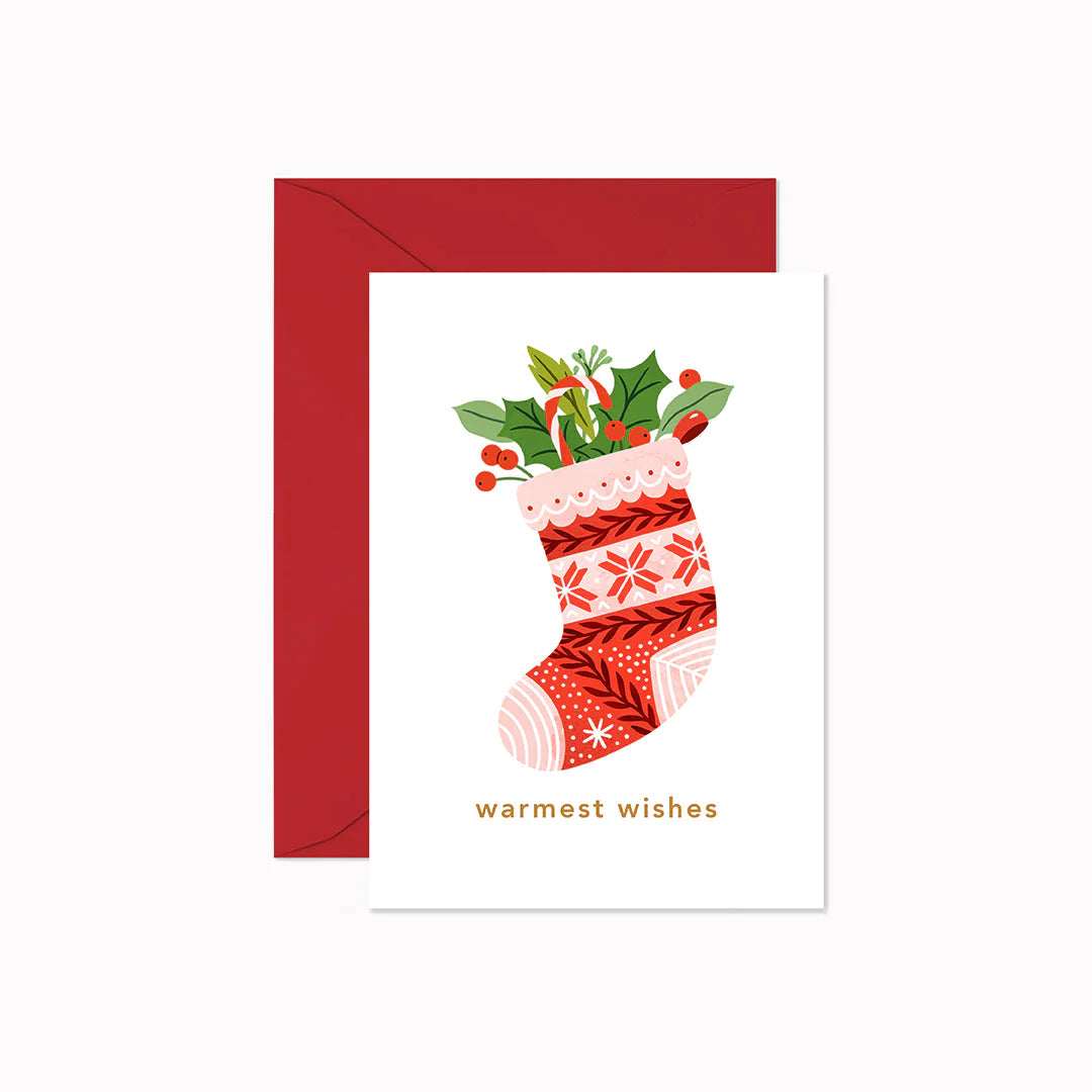 Warmest Wishing stocking - mini card - KISS AND MAKEUP