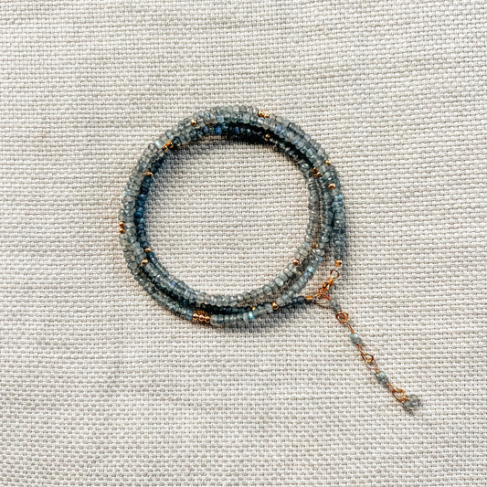 leia nova | labradorite - wrap bracelet