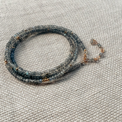 leia nova | labradorite - wrap bracelet