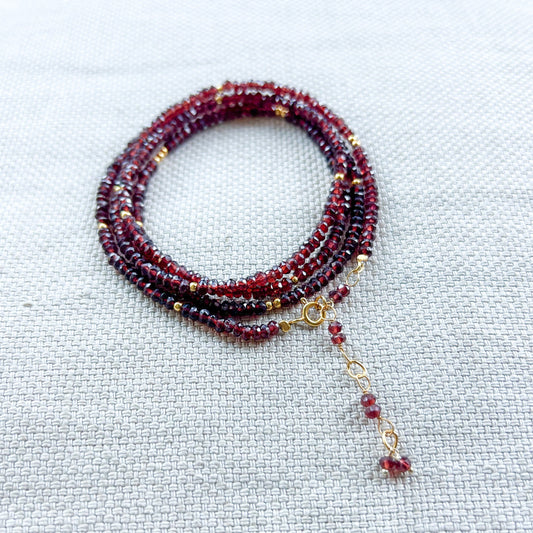 leia nova | garnet - wrap bracelet