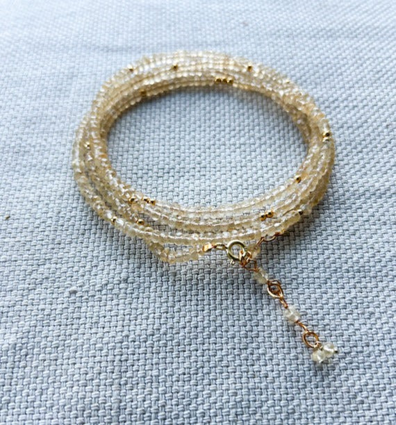 leia nova | citrine - wrap bracelet