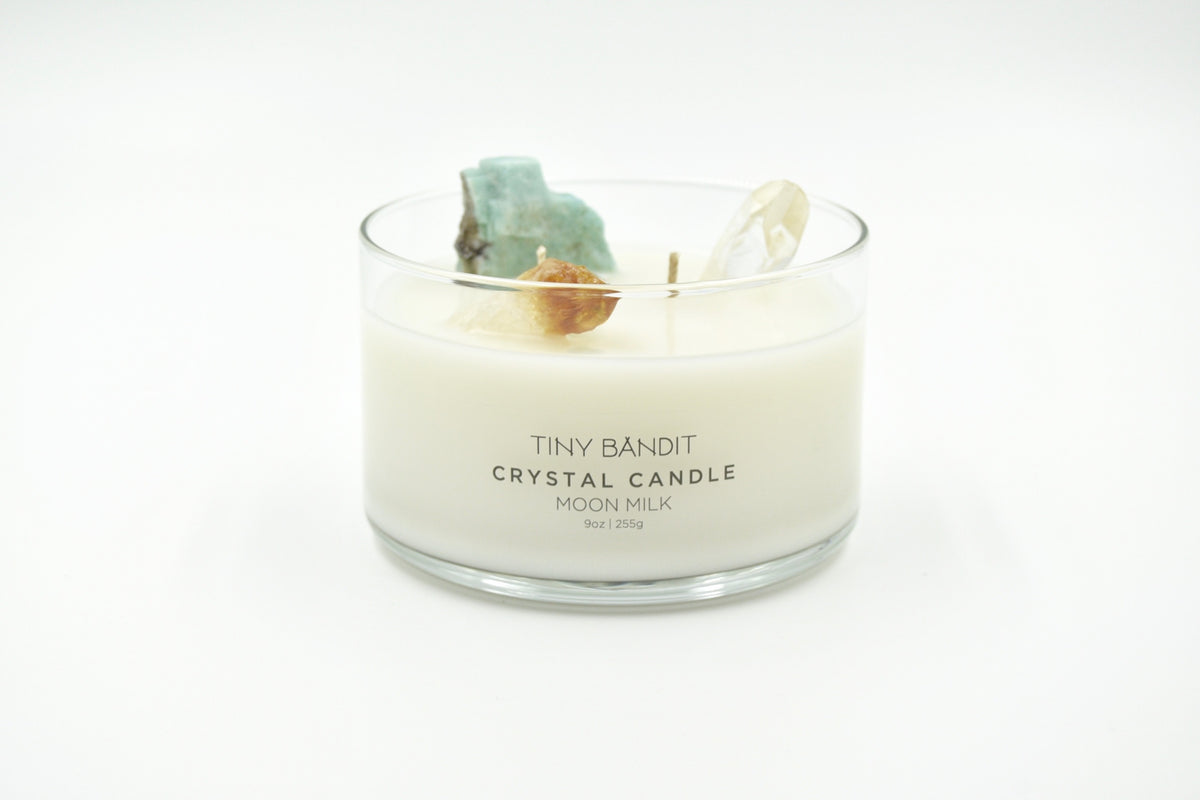 tiny bandit | crystal candle - moon milk - KISS AND MAKEUP