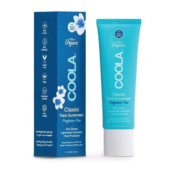 coola I classic face spf 50 fragrance free lotion - KISS AND MAKEUP